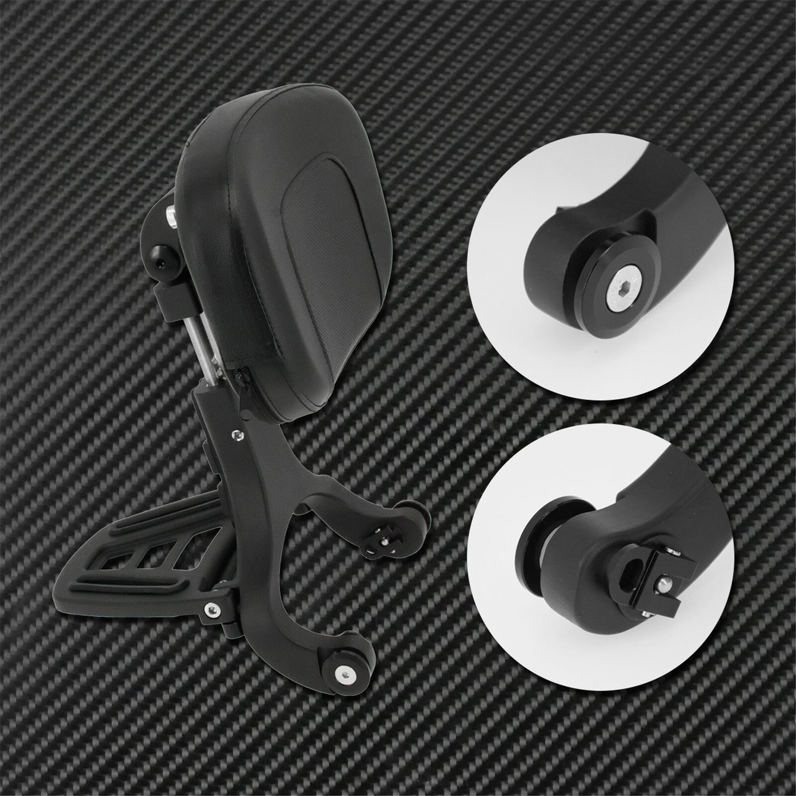 Adjustable Driver  Passenger Backrest Fit For Indian Hard Bag Chieftain 15-19