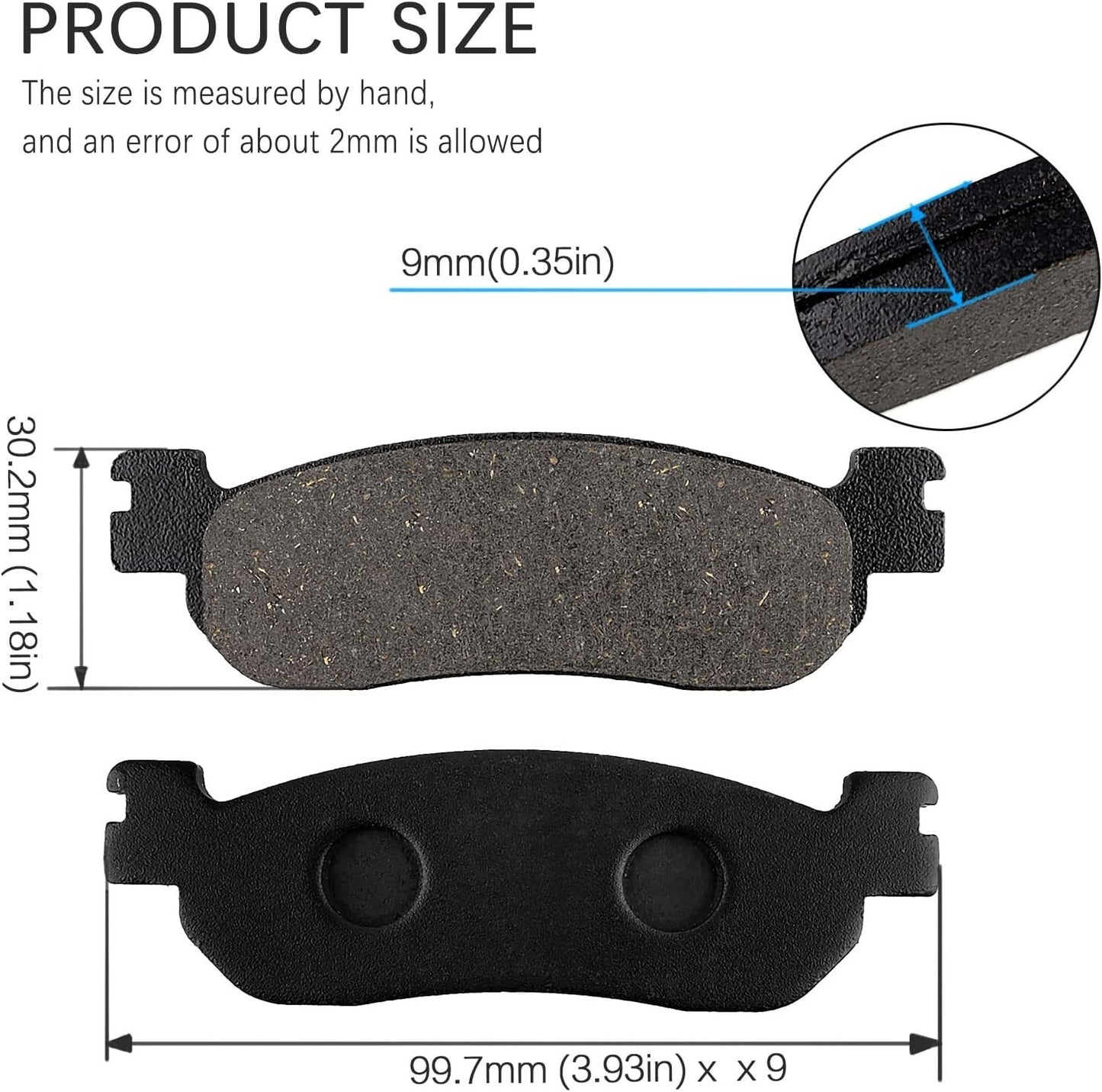 Brake Pads for Yamaha TW125 TW 125 1999-2004/TW200 TW 200 1991 1992 1993-1998
