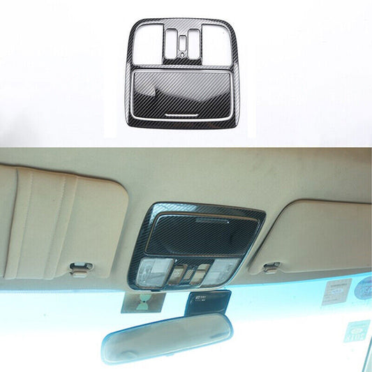 2x Carbon Fiber Style Front Reading Light Cover Trims for Honda Accord 2008-2012