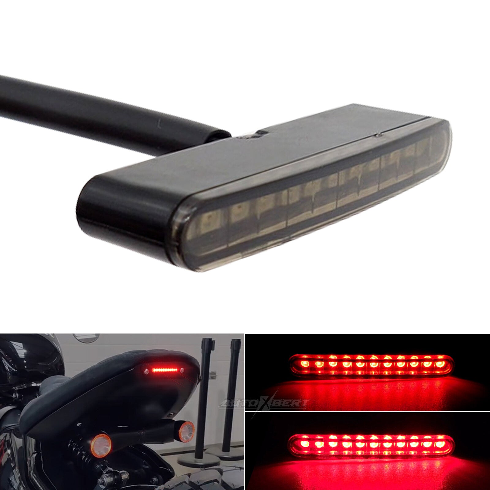 Motorcycle Rear Brake 11LED Tail Stop Light Running Lamp Taillight Dirt Bike 12V