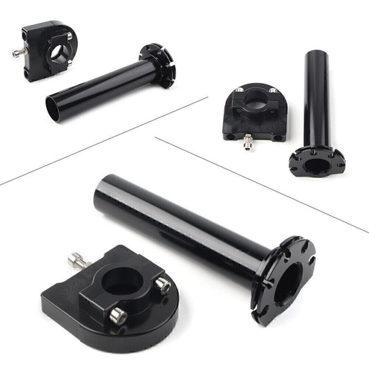Black 7/8 Turn Twist Throttle Handle Bar Throttle Tube Motorcycle Universal