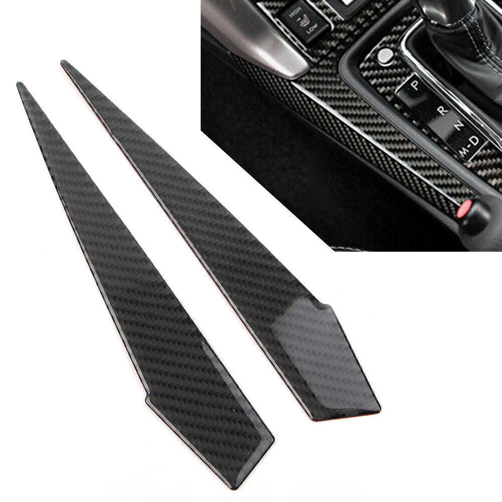 Gear Shift Side Panel Cover Trim Carbon Fiber for Subaru Forester 2013-2018 2PCs