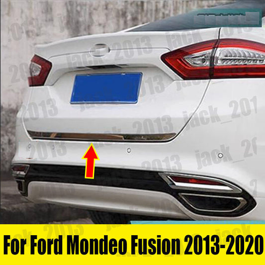 Steel Chrome REAR Tail Door Trunk Lid Strip Trim for Ford Mondeo Fusion 2013-20