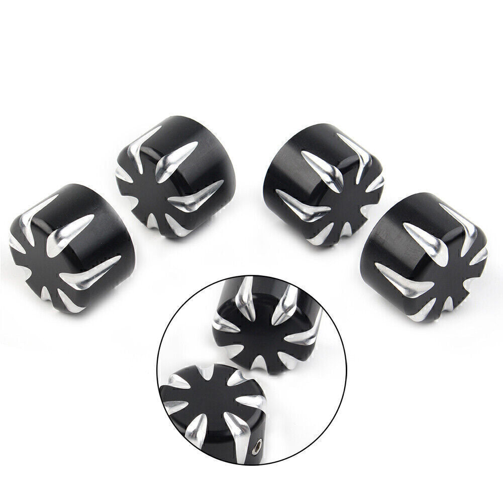 for Harley 883 Motorcycle Head Bolt Topper Cover Cap Engine Cover Trim 4x Black