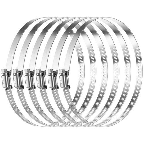 6-inch Adjustable Hose Clamp Stainless Steel Pipe Clamp Worm Gear Clamp Drive Clamp