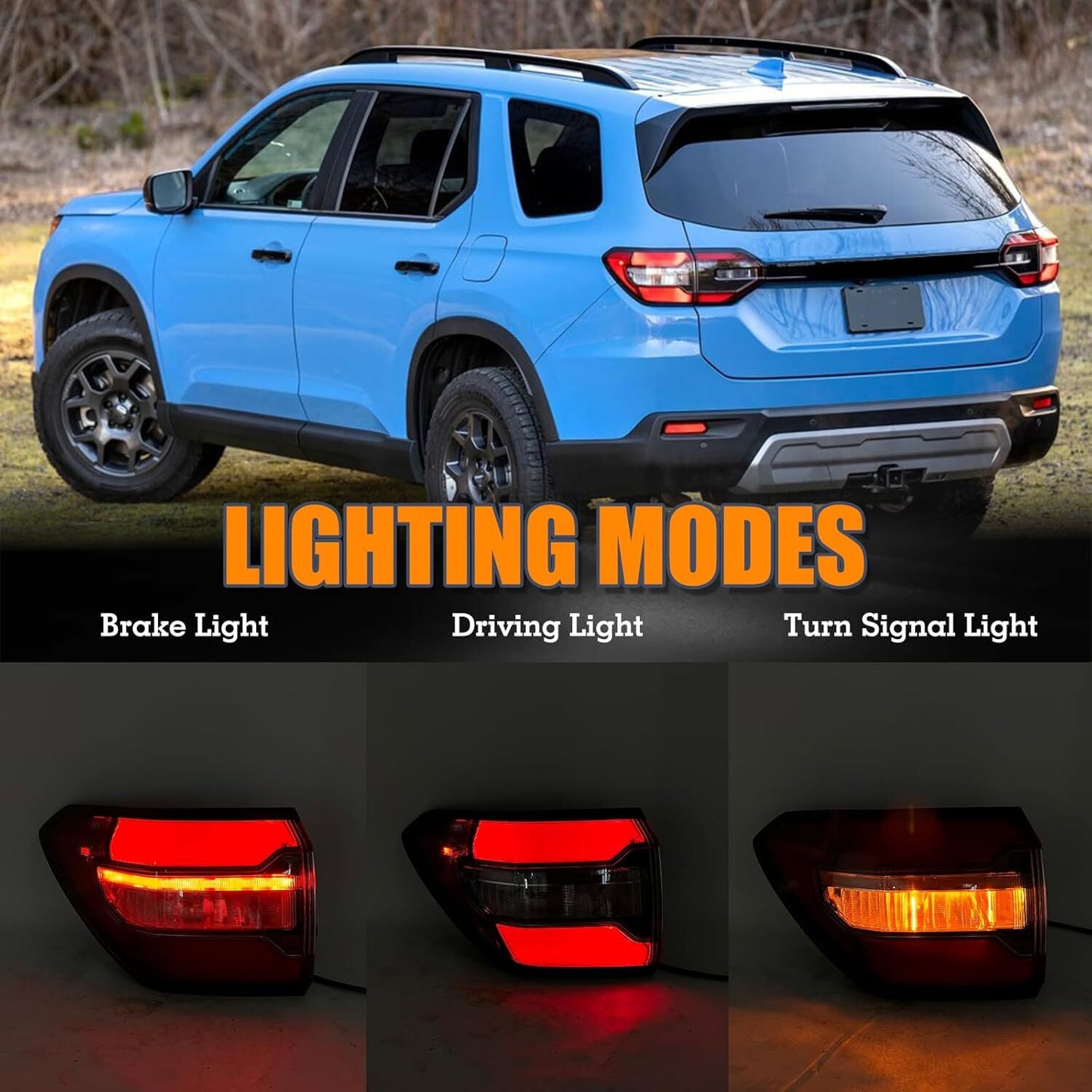 2023 2024 for Honda Pilot Outer Tail Light LH Driver Left Side LED Lamps
