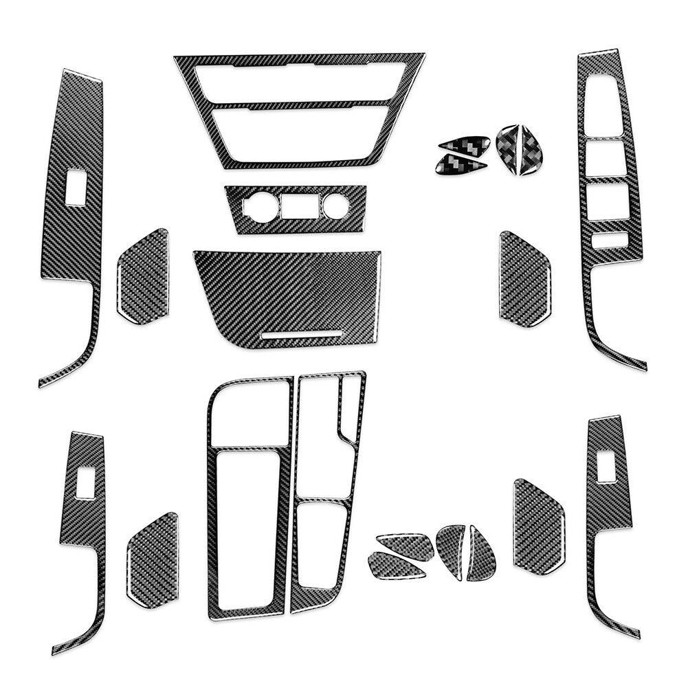 21Pcs Interior Dash Trim Kit Carbon Fiber for Hyundai Sonata 9th 2015-2019 RHD