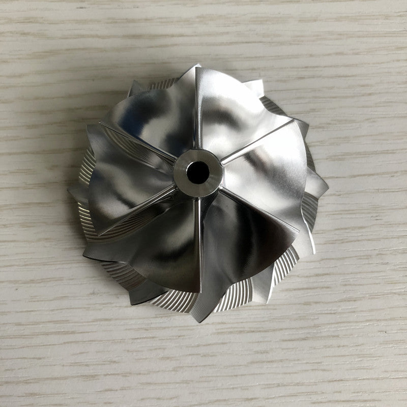 K16 Reverse 57.00/71.50 mm 6+6 Blade Performance Turbine Blank Compressor Wheel