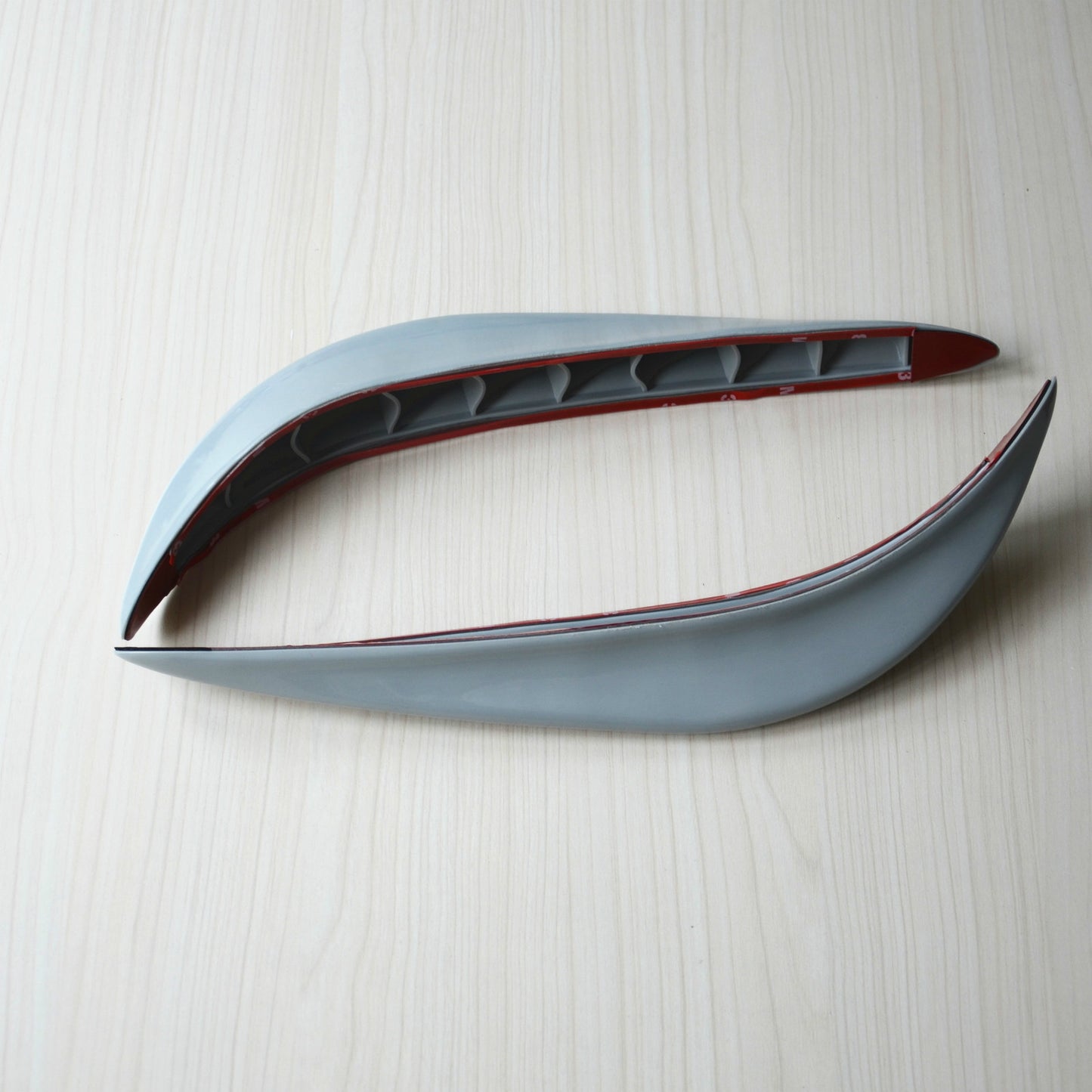 Car Grey Streamline Front Back Bumper Anti-rub Guard Cover Sticker Protector Pad