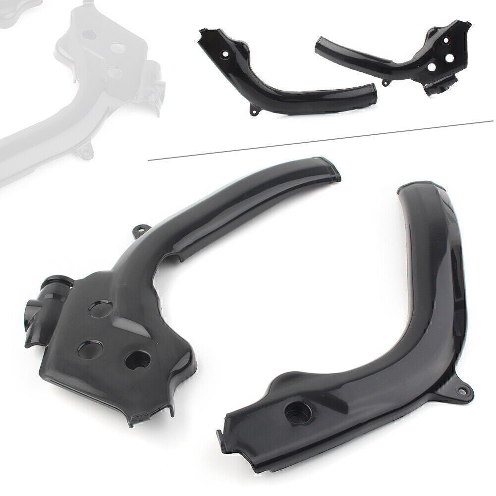 Black Plastic Frame Guards Protectors For Husqvarna SX SXF EXC 125 250 350 450