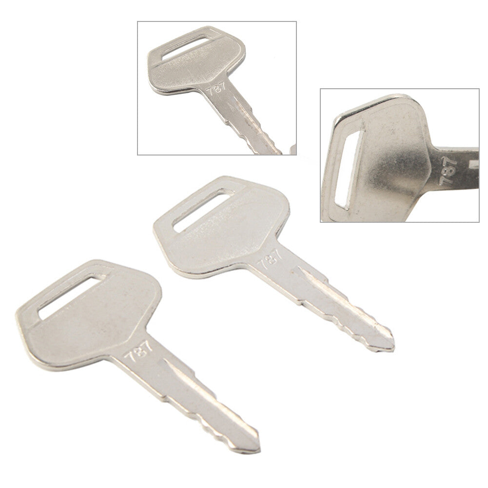 2pcs Ignition Keys Metal For Komatsu Excavator Dozer Loader 787 TR261434 Auto