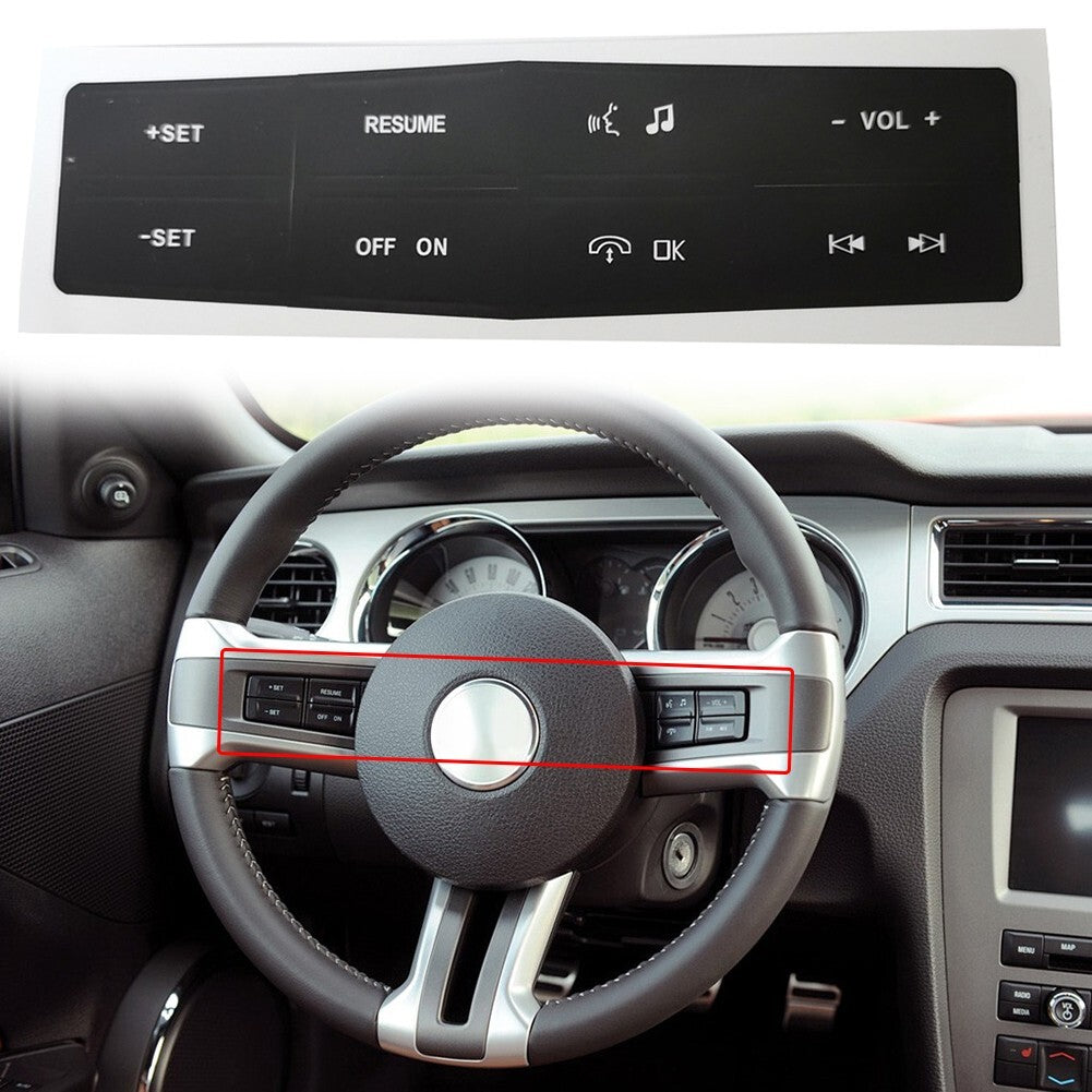 1Steering Wheel Control Button Repair Stickers Decal for Ford for Mustang 2010-2012