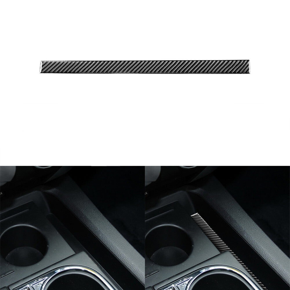 Carbon Fiber Center Watercup Holder Pad Cover Trim for Toyota Tundra 2014-2018