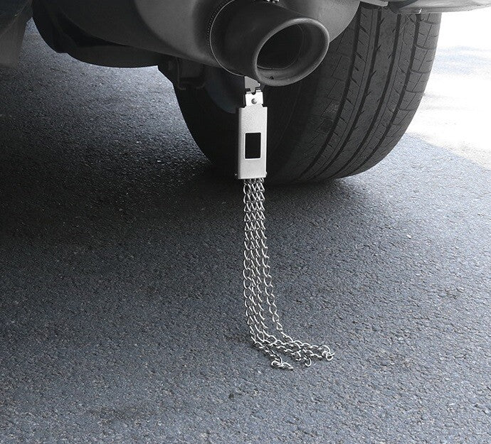 Vehicle Car Metal Electrostatic Belt Strap Earth Belt Ground Wire Strap Silver