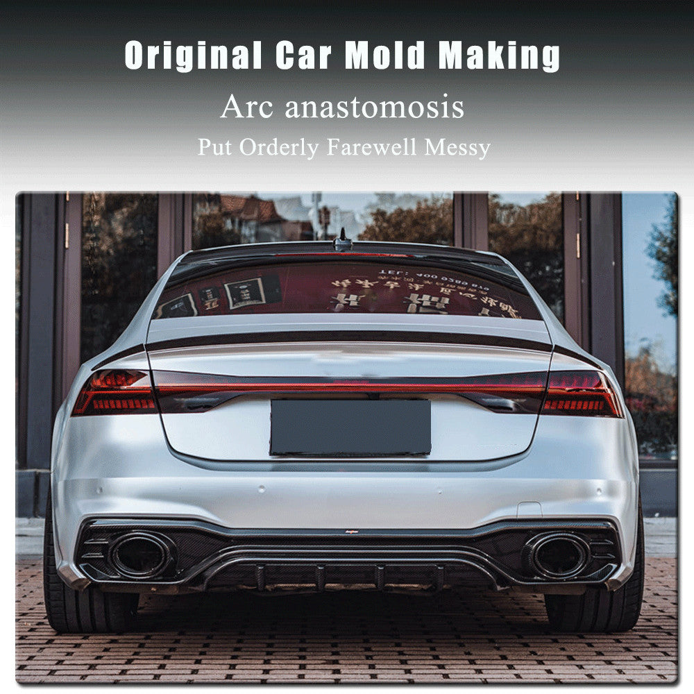 for Audi A7 / Sline/ S7 RS7 Sportback Carbon Fiber Rear Trunk Spoiler Wing Lip