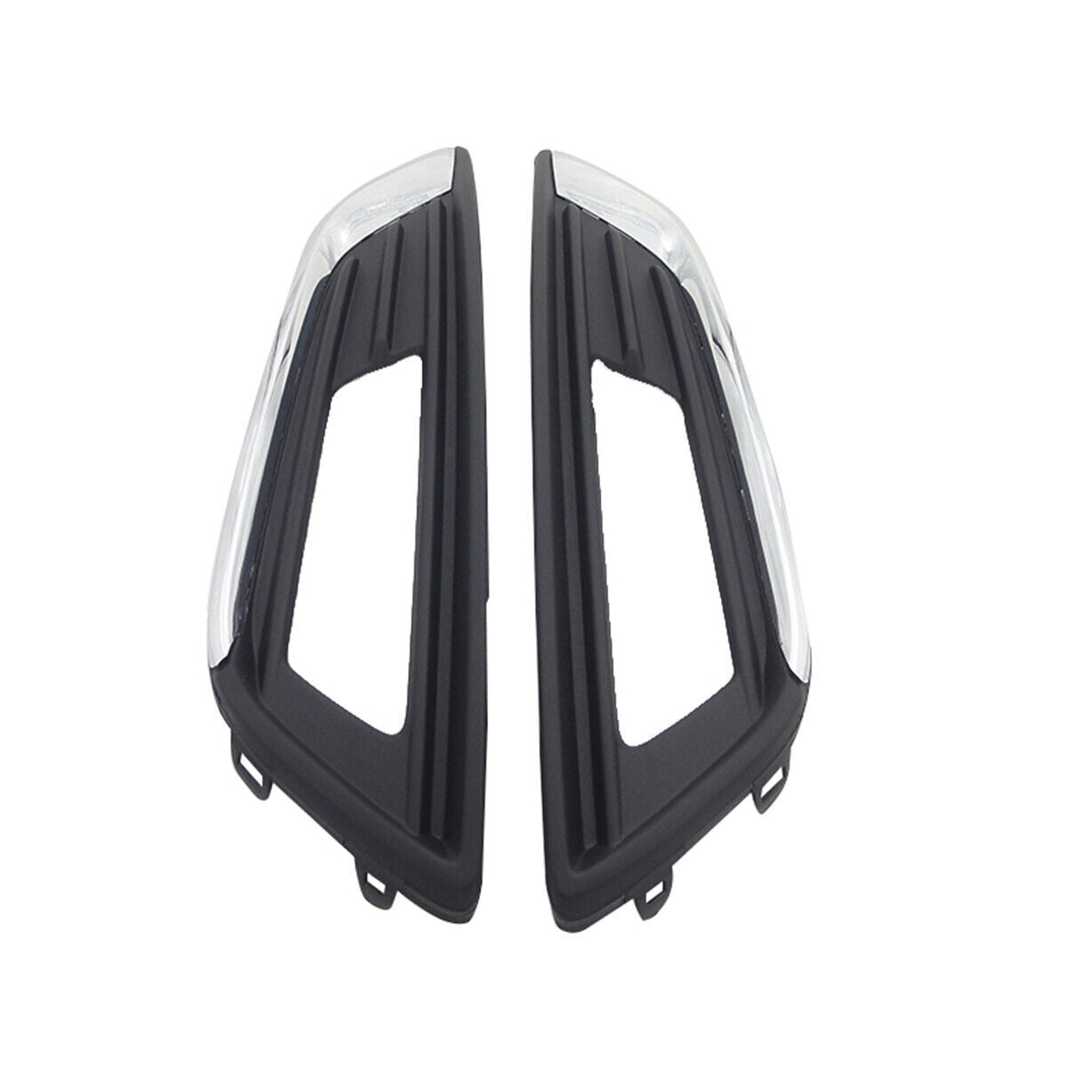 Pair Front Fog Lamp Light Cover Bezel Chrome Trim Fit for Ford Focus 2015 2016