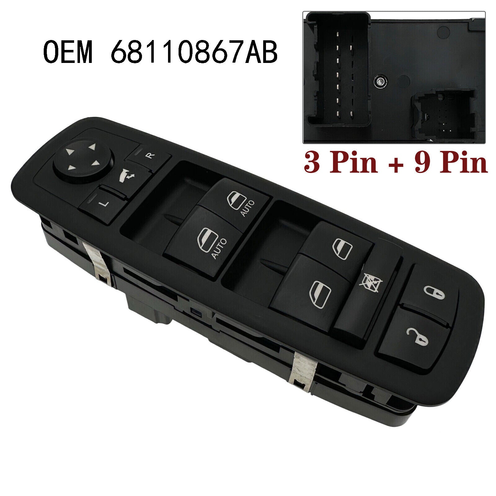 For 2014-2017 for Jeep Cherokee 2.4L 3.2L Front Driver Side Power Window Switch NEW