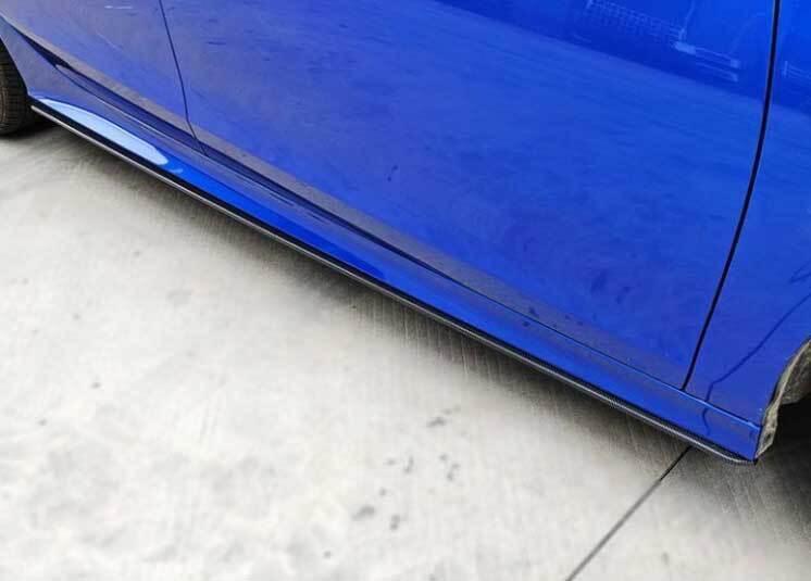 for Honda for Civic 2022-2023 MC Type Carbon Fiber Side Skirts Extension Spoiler Lip