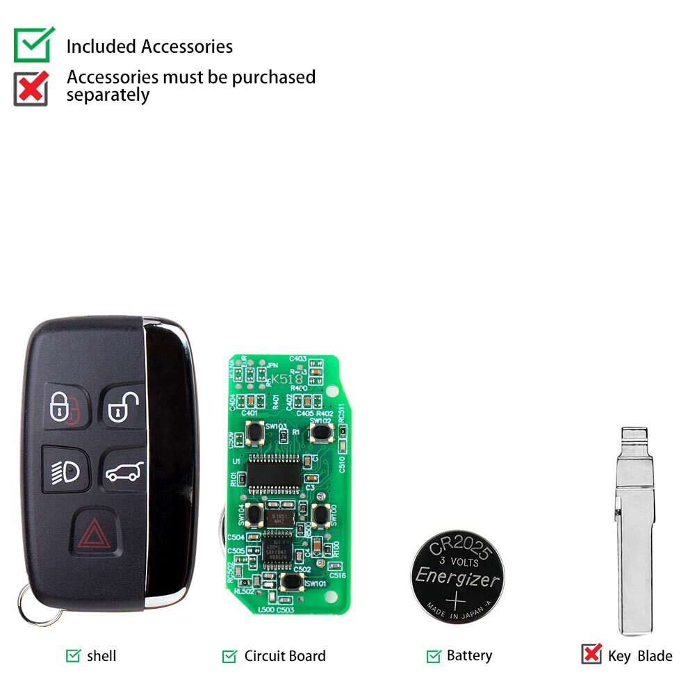 Lonsdor Specific for Smart Key 315MHz Fit for 2015-2018 for Land Rover for Jaguar 5 Buttons