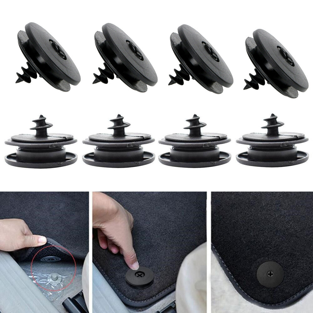 10Pc Car Carpet Mat Clips Fixing Grips Clamps Floor Holder Sleeves Accessories,