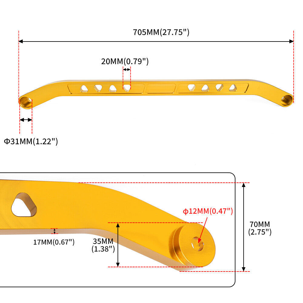 Rear Lower Control Arm+Subframe Brace+Tie Bar for Honda for Civic EG 92-95 Gold