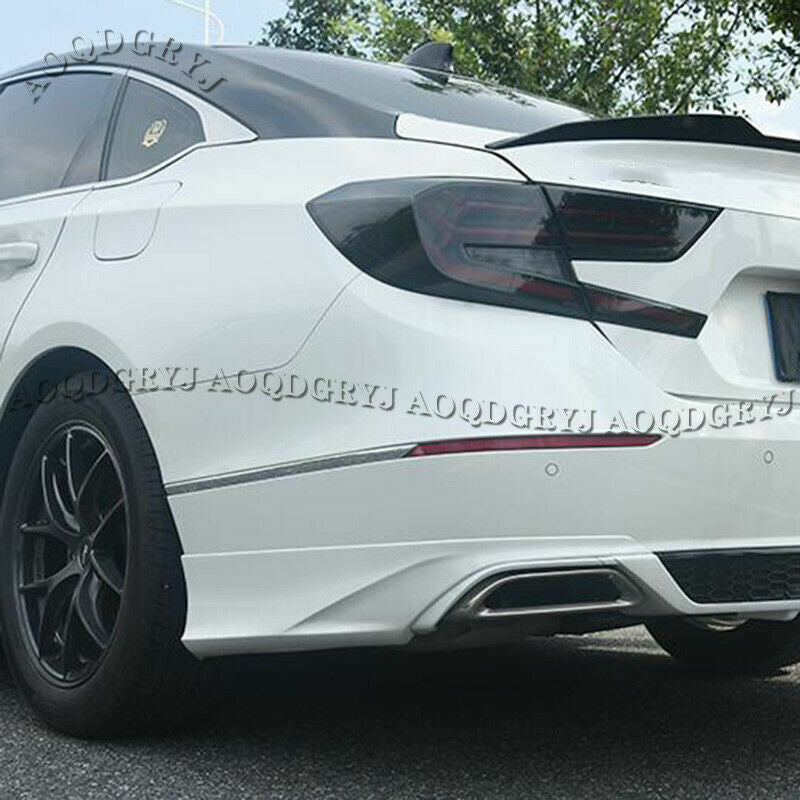 White Rear Bumper Lip Wrap Angle Diffuser Splitter for Honda Accord 10th 2018-21