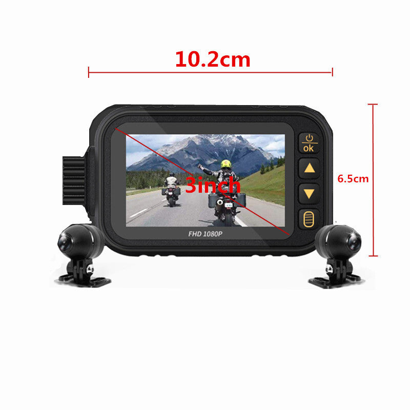 Motorcycle HD 1080P Video Driving Recorder Waterproof DVR Hand Control Camera