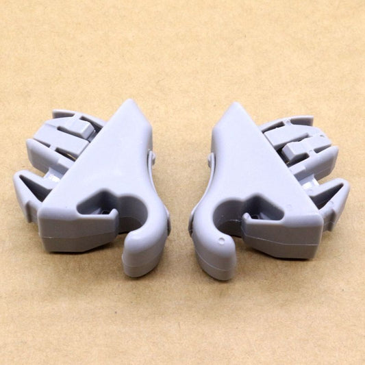 2-Piece Gray Sun Visor Clip Kit for Mitsubishi Pajero Montero III 2001-2006