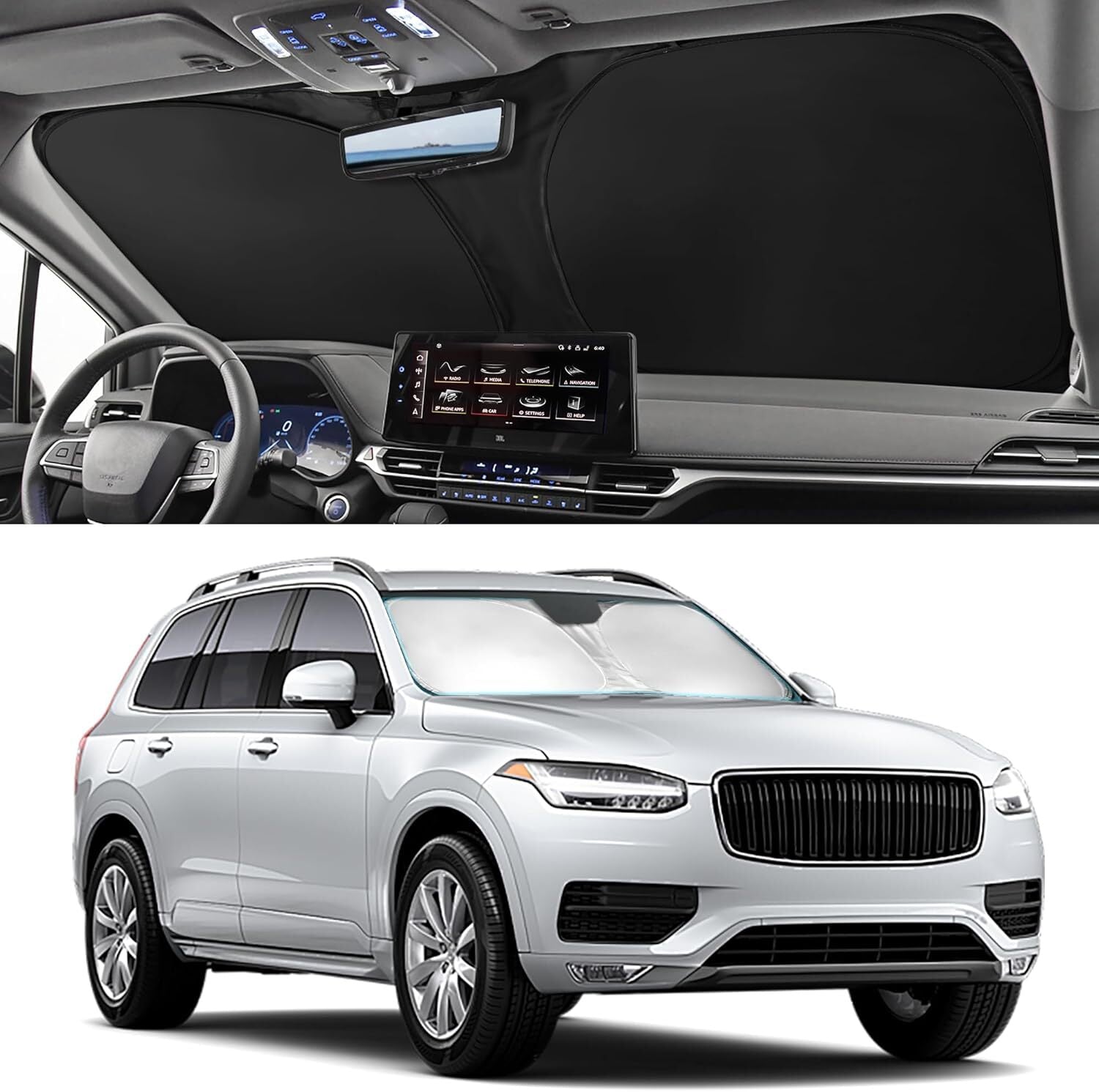 Fit 2023-2025 for Toyota Sequoia Front Windshield Sun Shade Foldable UV Block Cover