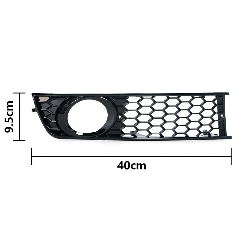 Front Bumper Lower Grille+Fog Light Grill Left Right for Audi A4 B6 2001-2005