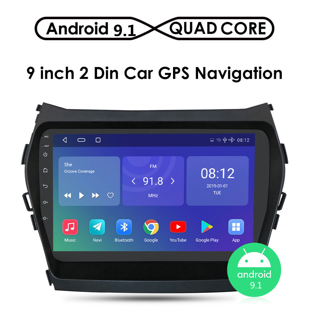 Car 2Din for Hyundai ix45 Fe 13-17 Wifi Android Radio Multimedia GPS Navigation