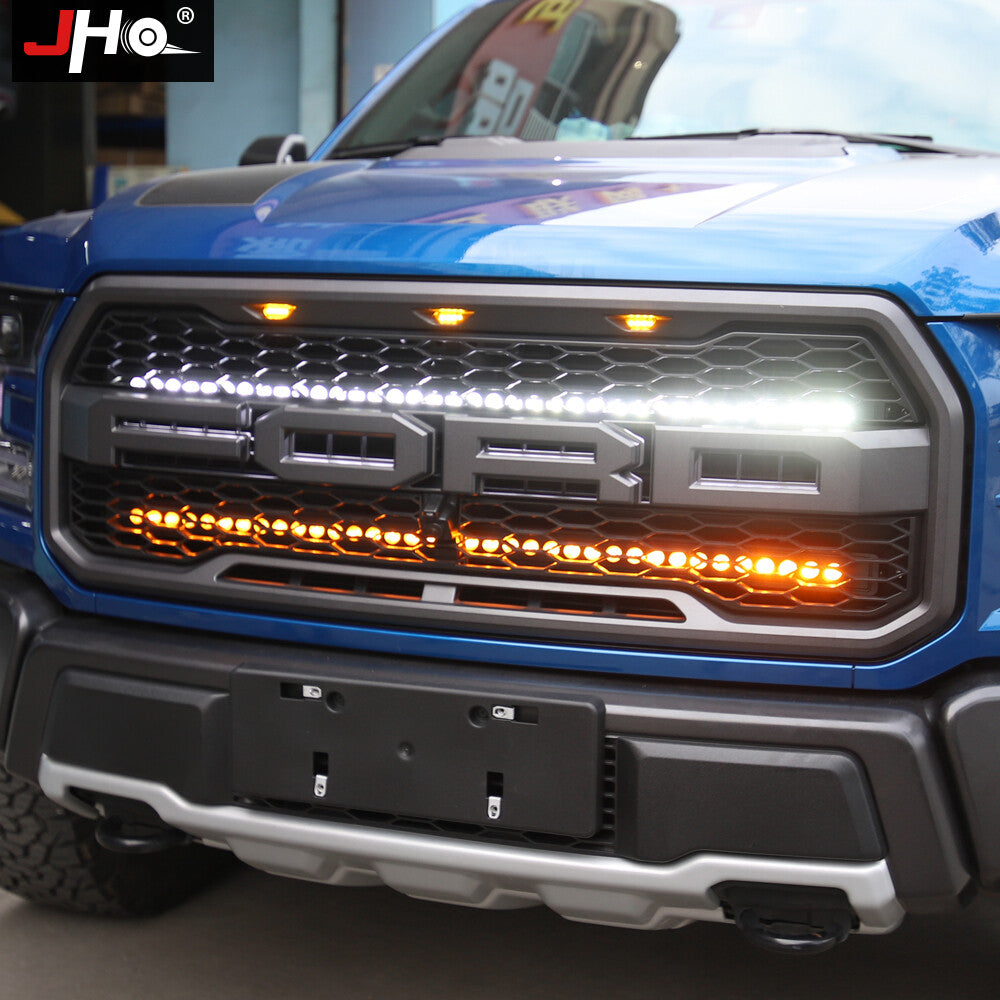 Front Grille Trim LED Grill Strip Lights DRL Decorative Lamps For F150