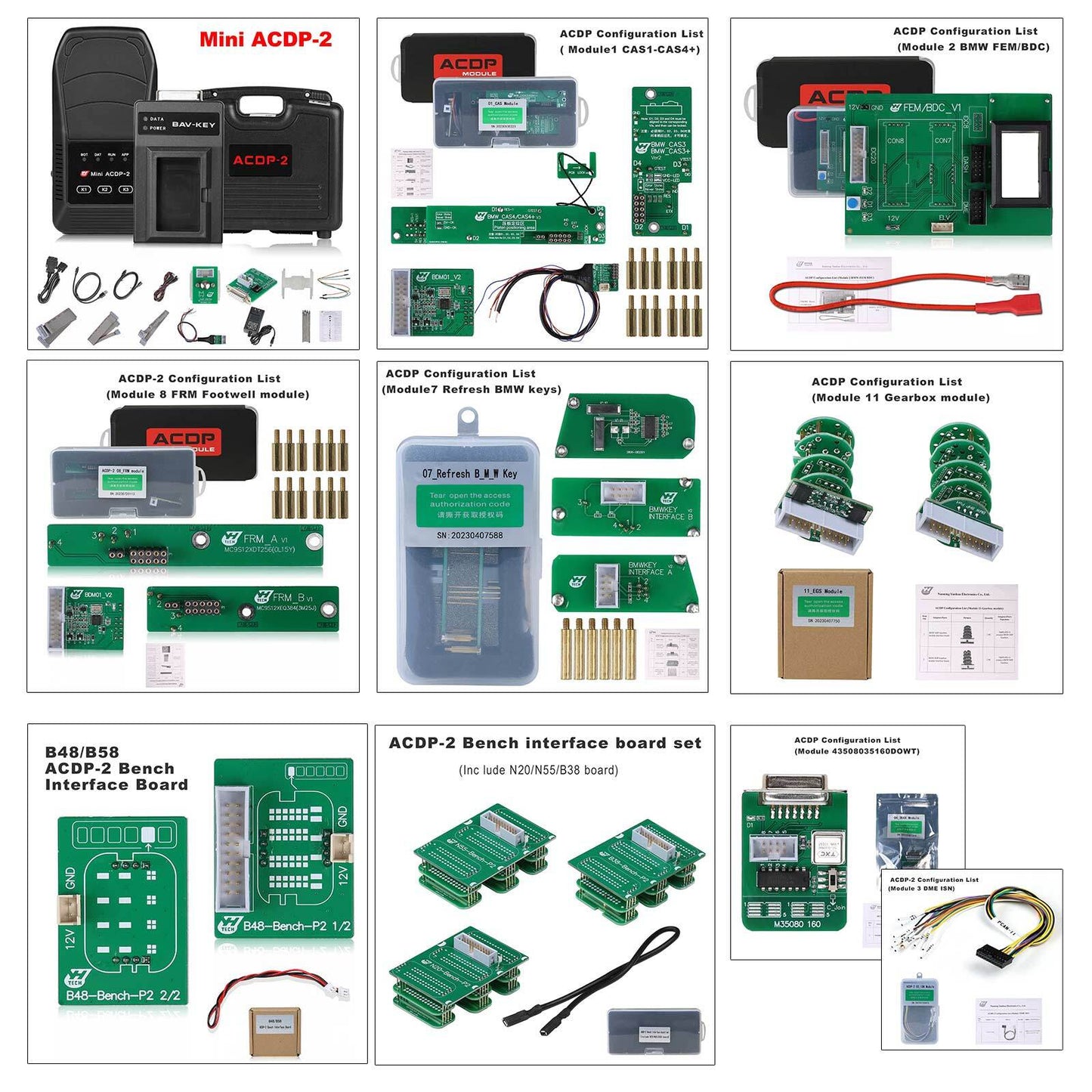 Yanhua for Mini ACDP 2 Key Progarmmer for BMW CAS FEM BDC +Module 1/2/3/4/7/8/11