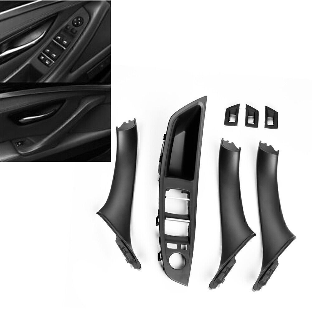 for BMW F10 F11 F18 Black Car Door Handle Window Lift Switch Button Frame Panel