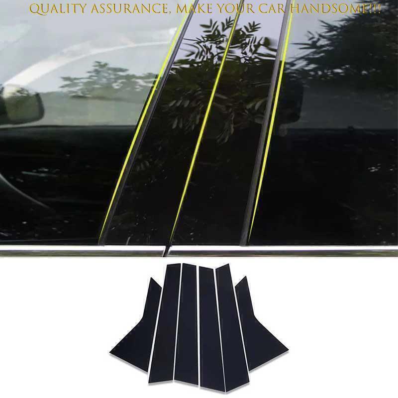 for Kia Forte K3 19-2024 Piano Black Pillar Posts Door Window Molding Strip Trim