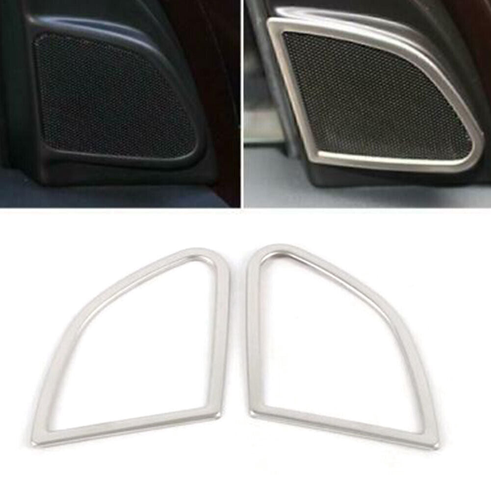 Interior Door Audio Speaker Trim Cover Stainless Steel for Volvo XC60 2009 -2017