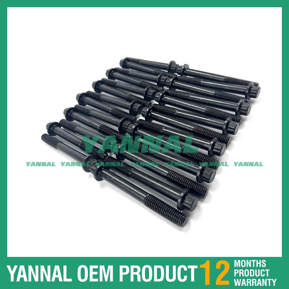 A set of 26 cylinder head bolts is suitable for Isuzu engines 6HK1, 6HK1T, 6HE1, and 6HH1.