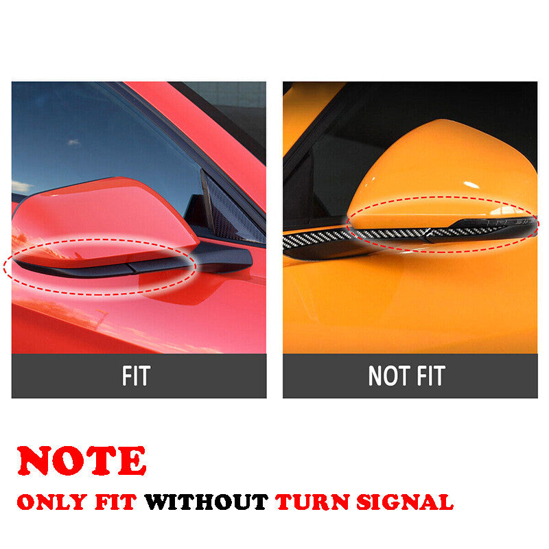 for Ford for Mustang 2015-2020, rearview mirror cover wing cover shell trim in black.