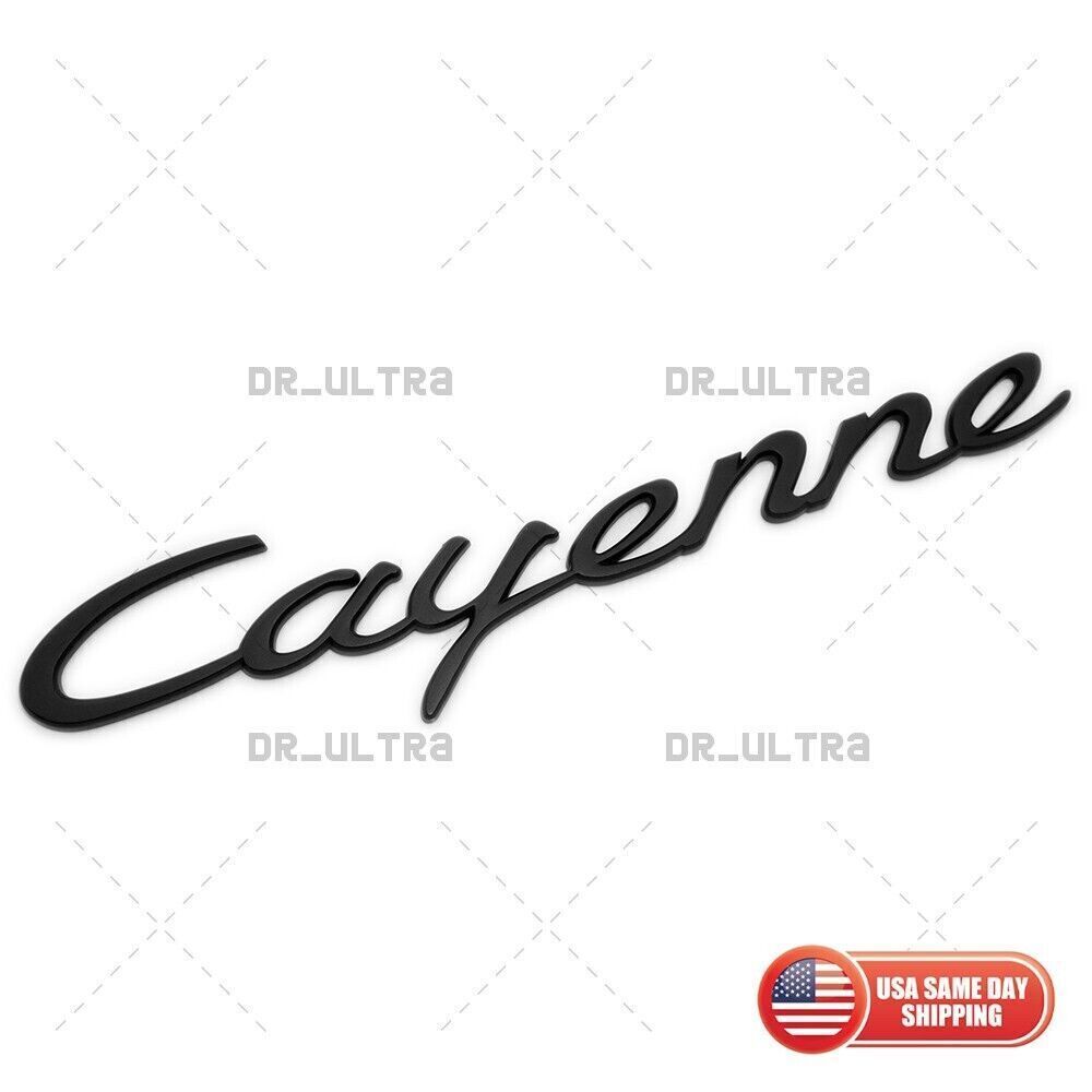 Matte Black Look for Cayenne Letters Rear Badge Emblem Deck Lid Nameplate 958