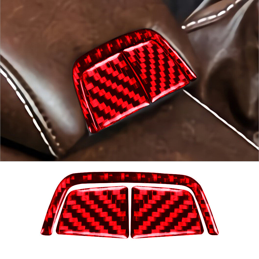 Red Carbon Fiber Central Console Accent Cover Trim for BMW 6 Series E63 E64