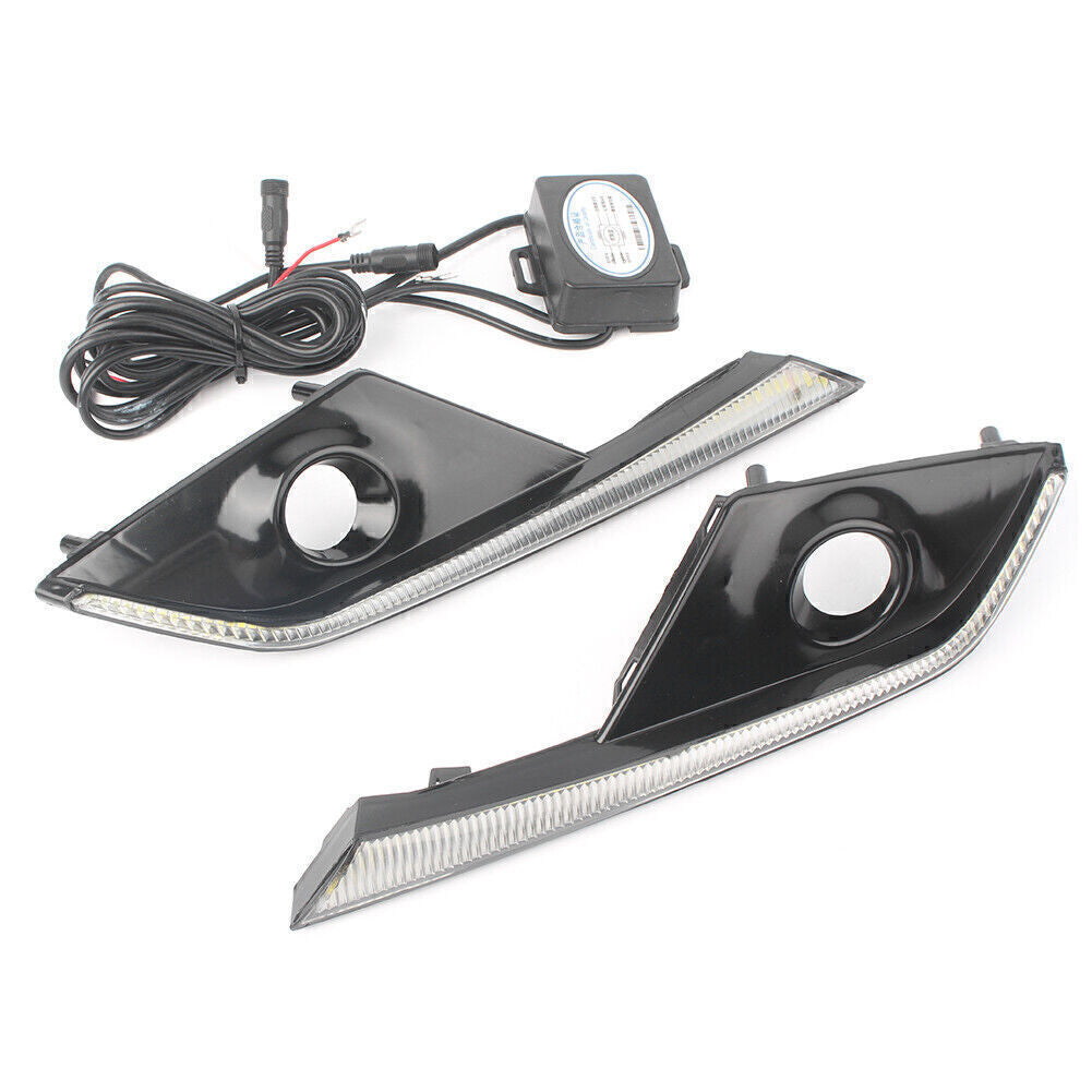 2x LED Daytime Running Light DRL Fog Lamp Bright White Fit for Mazda CX-3 2016-2018