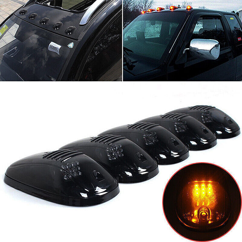 Smoke Cab Roof Marker Lights Amber for Dodge for Ram 1500 2500 3500 4500 2003 - 2019