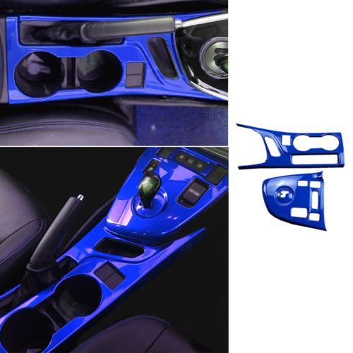 Blue ABS Gear Box Shift Cup Holder Panel Cover 2X for Toyota for Corolla 2014-2018