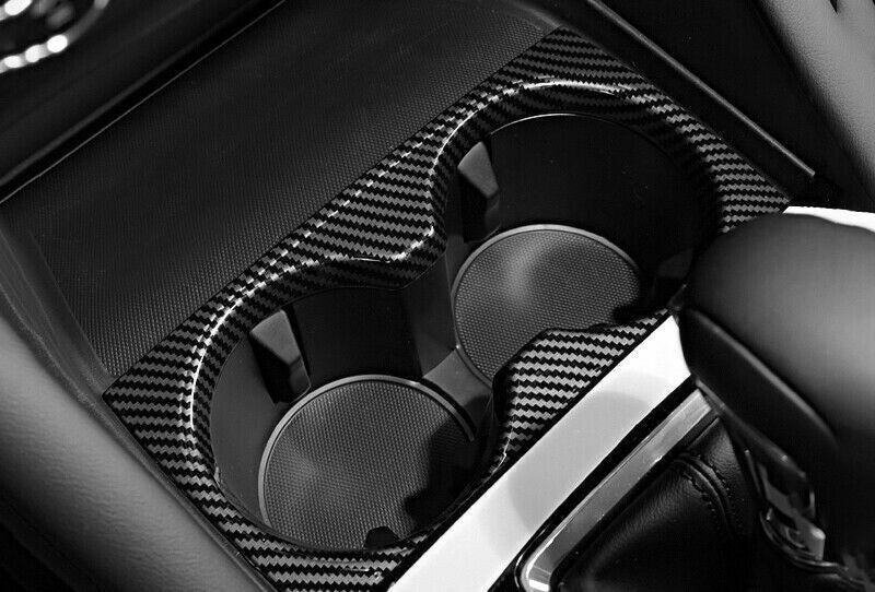 for Mazda 3 Axela 2019-22 ABS Carbon Fiber Central Console Water Cup Cover Trim