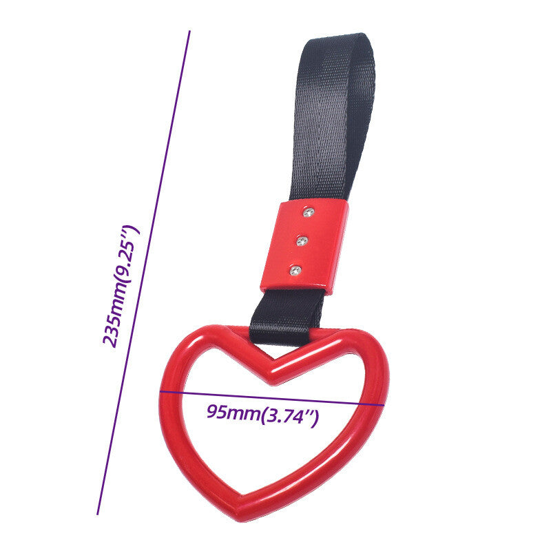 1Heart Ring Train Bus Handle Hand Strap Drift Charm Tool for Car Tsurikawa