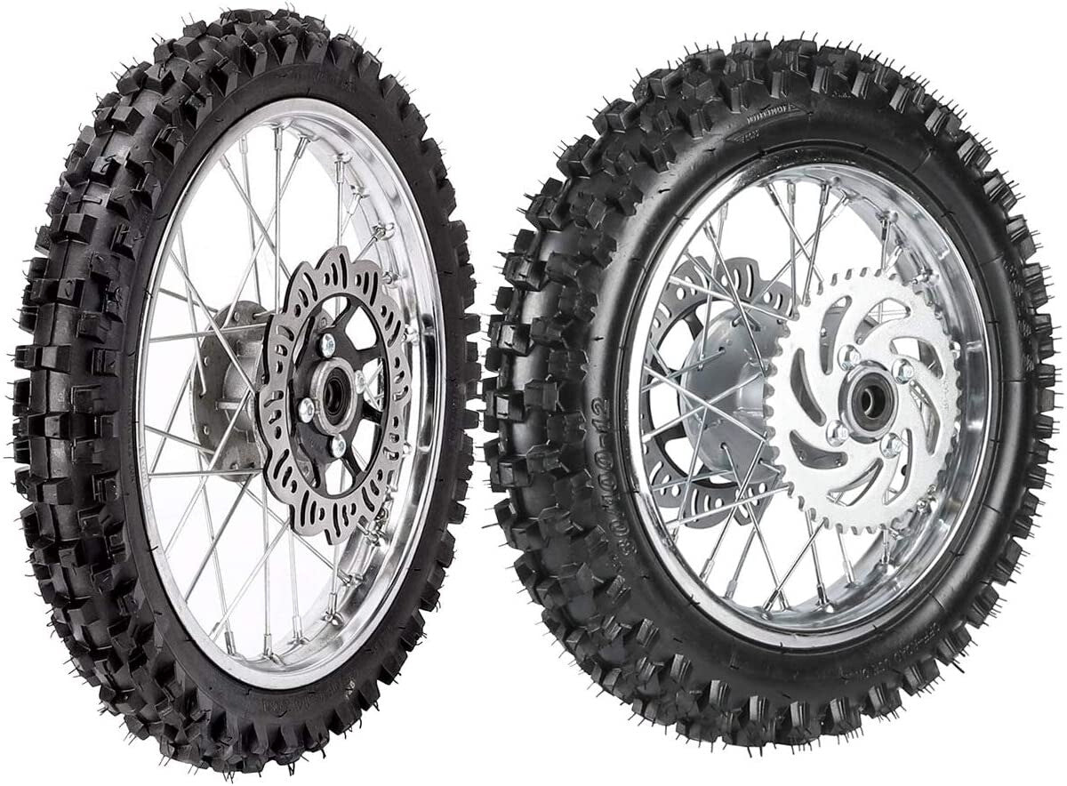 Front 60/100-14 tires + Rear 80/100-12 tires, 50cc-125cc tires/dirt bicycle.