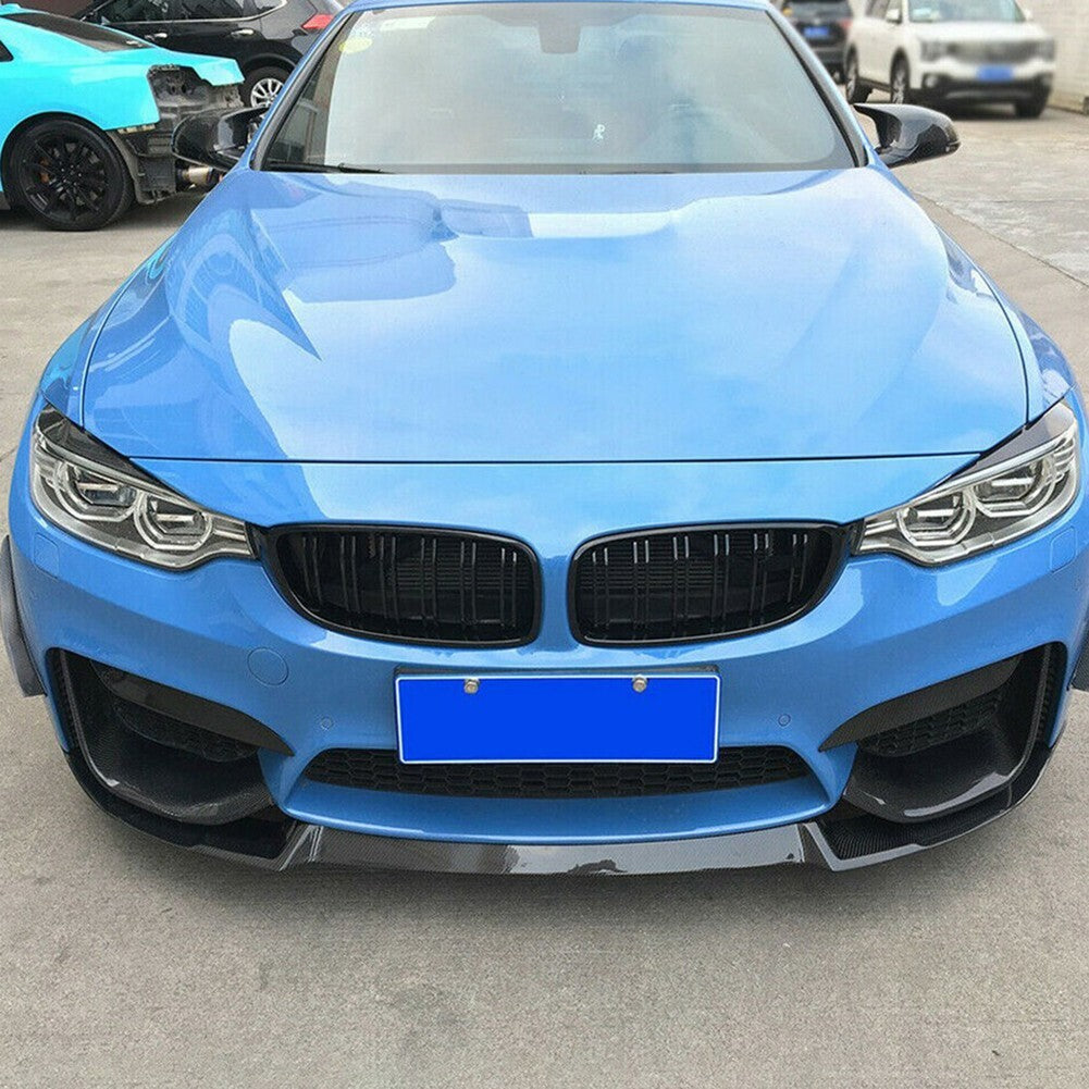 2x Carbon Fiber Headlight Eye Lid Eyebrow Cover For F80 for M3 F82 F83 14-18
