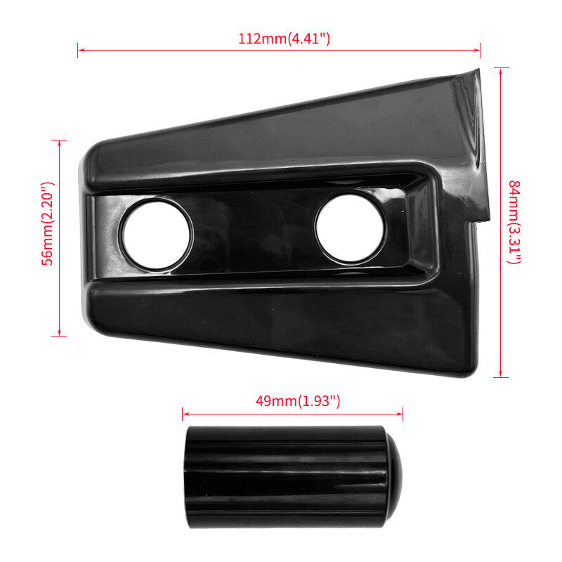 2-Piece Engine Hood Hinge Cover for 2007-2018 for Jeep JK for Wrangler , Black, 2-Door  4-Door