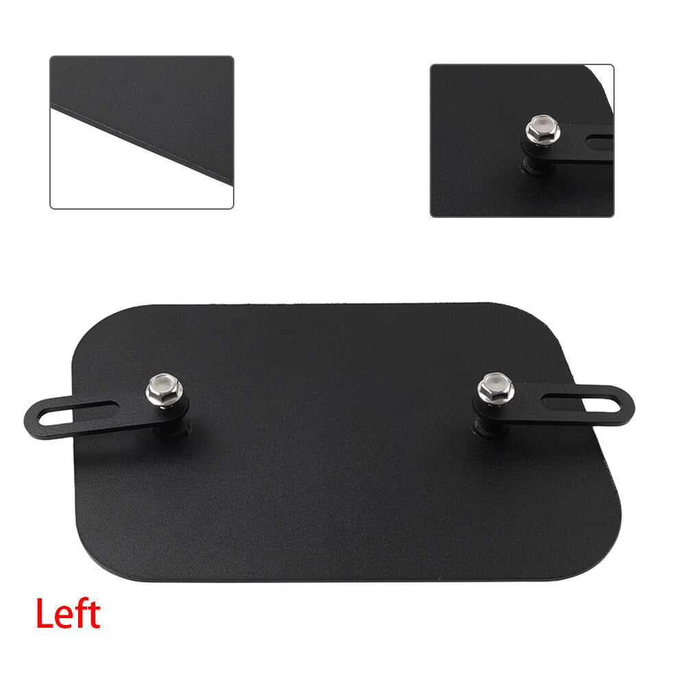 Motorcycle Universal Left Side Number Plate Panel Cover CNC Black