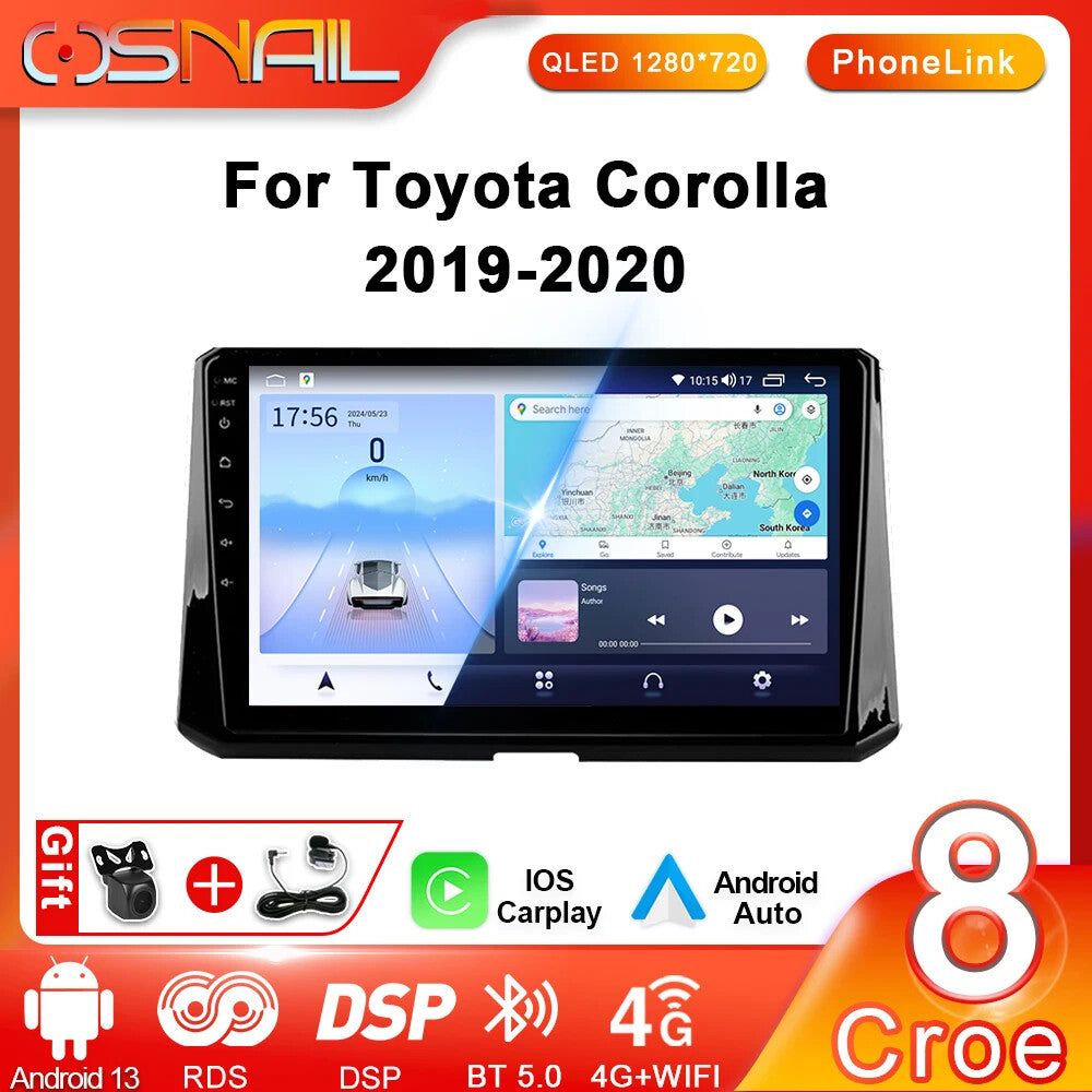 Android Car Stereo Radio for Toyota for Corolla 12 2019-2020 CarPlay GPS Auto Player